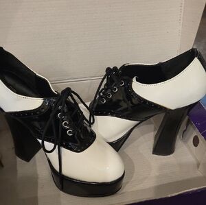 Stylish Black and White Women's Heels